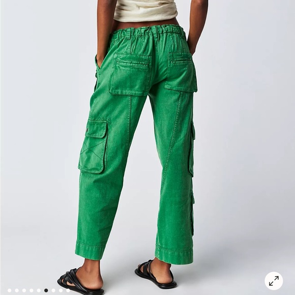 Free People Tahiti Cargo Pants Amazon Green Utility Cotton XS - Picture 5 of 10